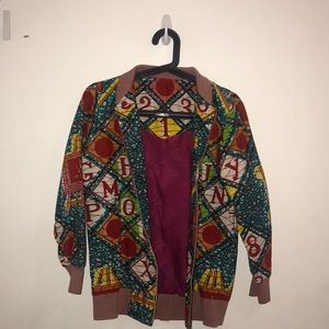 African printed bomber jacket